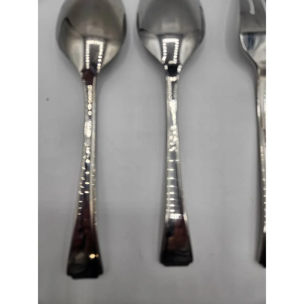 ONEIDA Satin Bristol Everdale Stainless Flatware Serving Spoons Serving Fork (3)